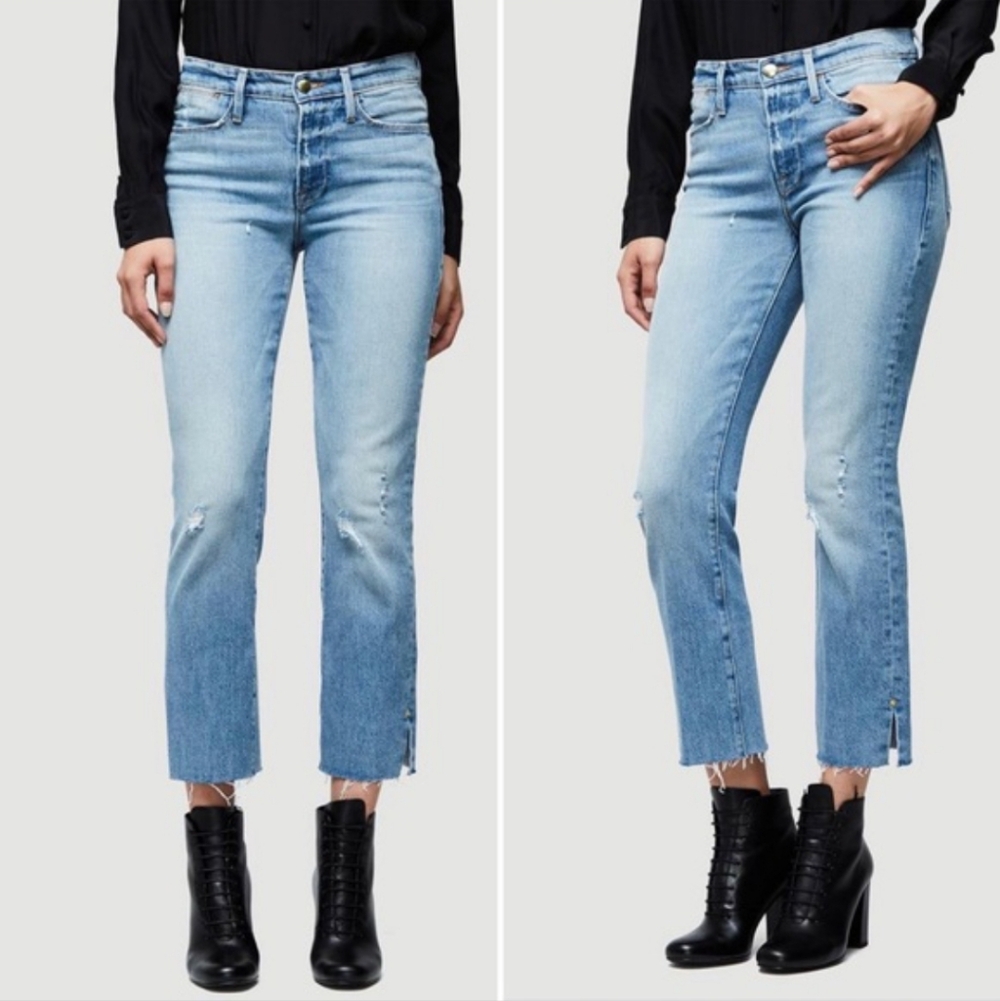 FRAME DENIM LE HIGH STRAIGHT IN SURREY SIZE 27